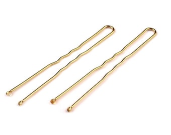 Metal Hair Pins 6 Cm Silver, Gold, Bronze for Bun Pins, Hair
