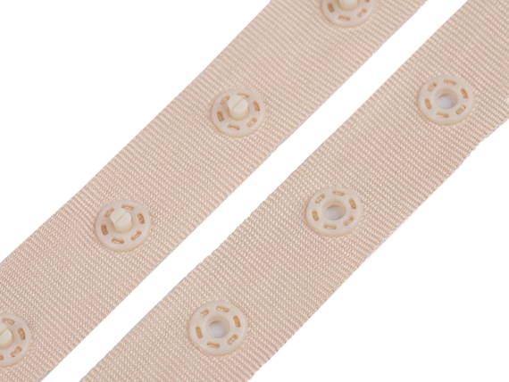 Bande de pressions plastique 18 mm – ruban sergé à coudre, nombreux coloris