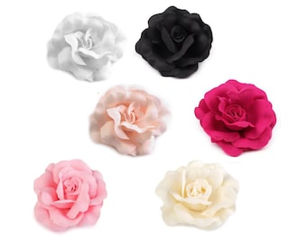 Fabric flower 6cm / Many colors / fabric flower embellishment, fabric flower brooch / bridal flower, wedding flower, hair flower