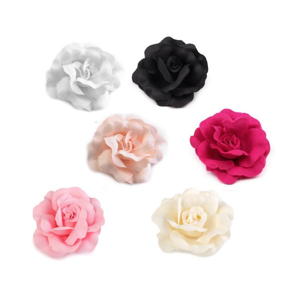 Fabric flower 6cm / Many colors / fabric flower embellishment, fabric flower brooch / bridal flower, wedding flower, hair flower