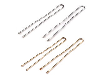 Metal hair pins 6 cm silver, gold, bronze for bun pins, hair accessories, bridal hair, french hair pins