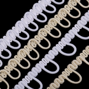 3M Treccia elastica per bottoni Balls / Bianco, Avorio, Nero / Abito da sposa, Bottoni nuziali, Corsetto per allacciatura