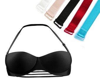 Bretelle licou 16mm pour soutien-gorge avec boucle métal / Nombreux coloris / Bretelles ajustables lingerie