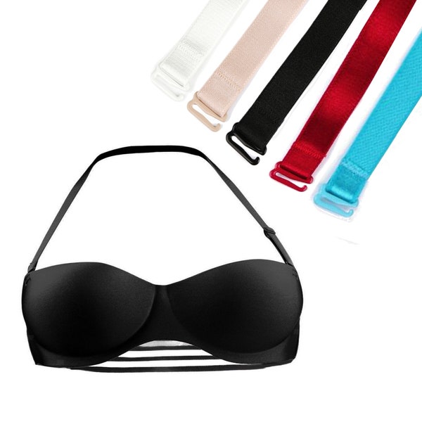 Bretelle licou 16mm pour soutien-gorge avec boucle métal / Nombreux coloris / Bretelles ajustables lingerie