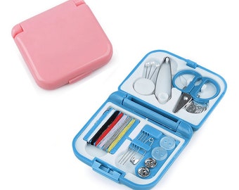 Travel Sewing Kit in a plastic box