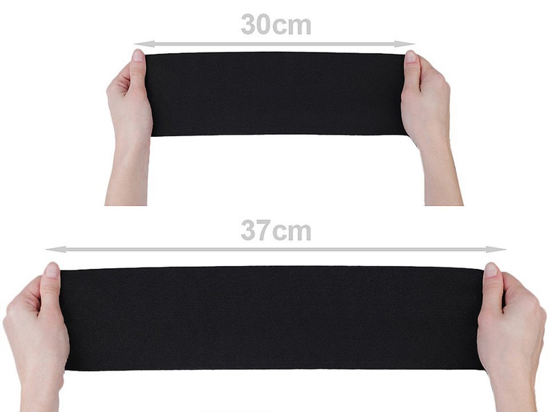 Bande élastique stretch 10 cm noir ou blanc / élastique large plat, ceinture élastique, galon stretch lycra image 4