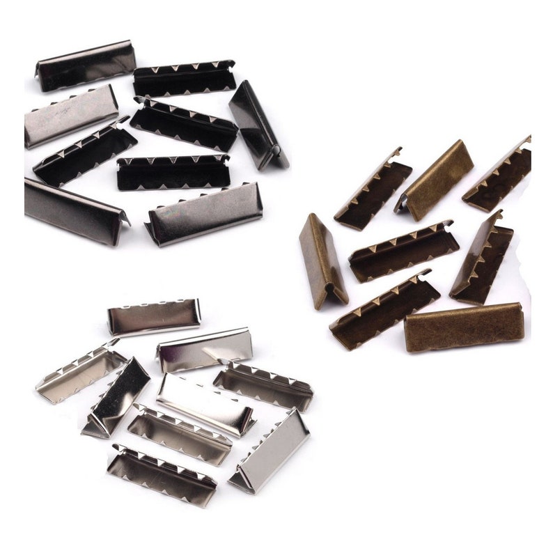 10 Metal webbing belt end tips / 20253040 and 49mm / belt Etsy