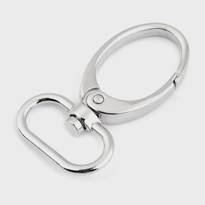 2 moschettoni pivottanti / argento, bronzo, oro, nero / clip fermagli ganci portachiavi ganci metallici