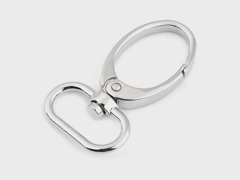 2 swivel hooks / silver, bronze, gold, black / hook fastener clips keychain hanging clasps metal image 1
