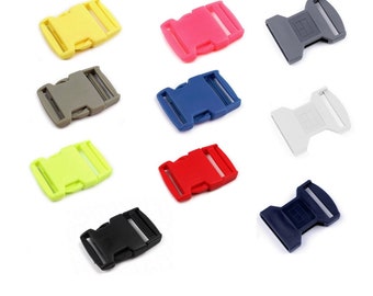 4 Side Release Buckle with Strap Adjuster 30mm / many colors / Closure and adjustment strap buckle for bag, shoulder strap, belt, fasteners