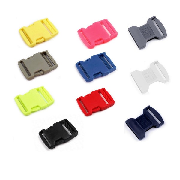 4 Side Release Buckle with Strap Adjuster 30mm / many colors / Closure and adjustment strap buckle for bag, shoulder strap, belt, fasteners