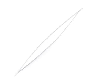 Agulha longa para enfiar miçangas 100mm com olho grande / agulha para enfiar miçangas