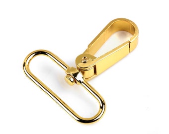 20 Mousquetons Pivotants Dorés - Fermoirs Solides Pour Bijoux, Porte-clés Et Créations DIY