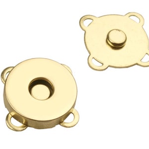 4 Magnetverschlüsse zum Aufnähen / Gold, Silber, geschwärztes Silber / Magnetische Druckknöpfe, Magnete für Taschenverschlüsse
