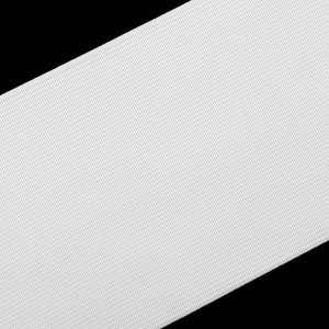 Bande élastique stretch 10 cm noir ou blanc / élastique large plat, ceinture élastique, galon stretch lycra Blanc