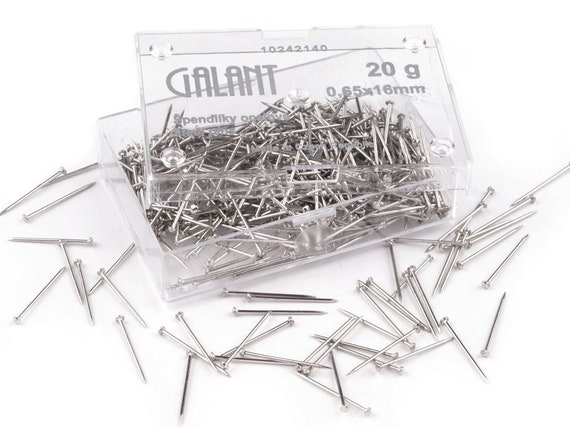 Metal Straight Head Pins 16mm / Straight Headpins for Sewing, Ball