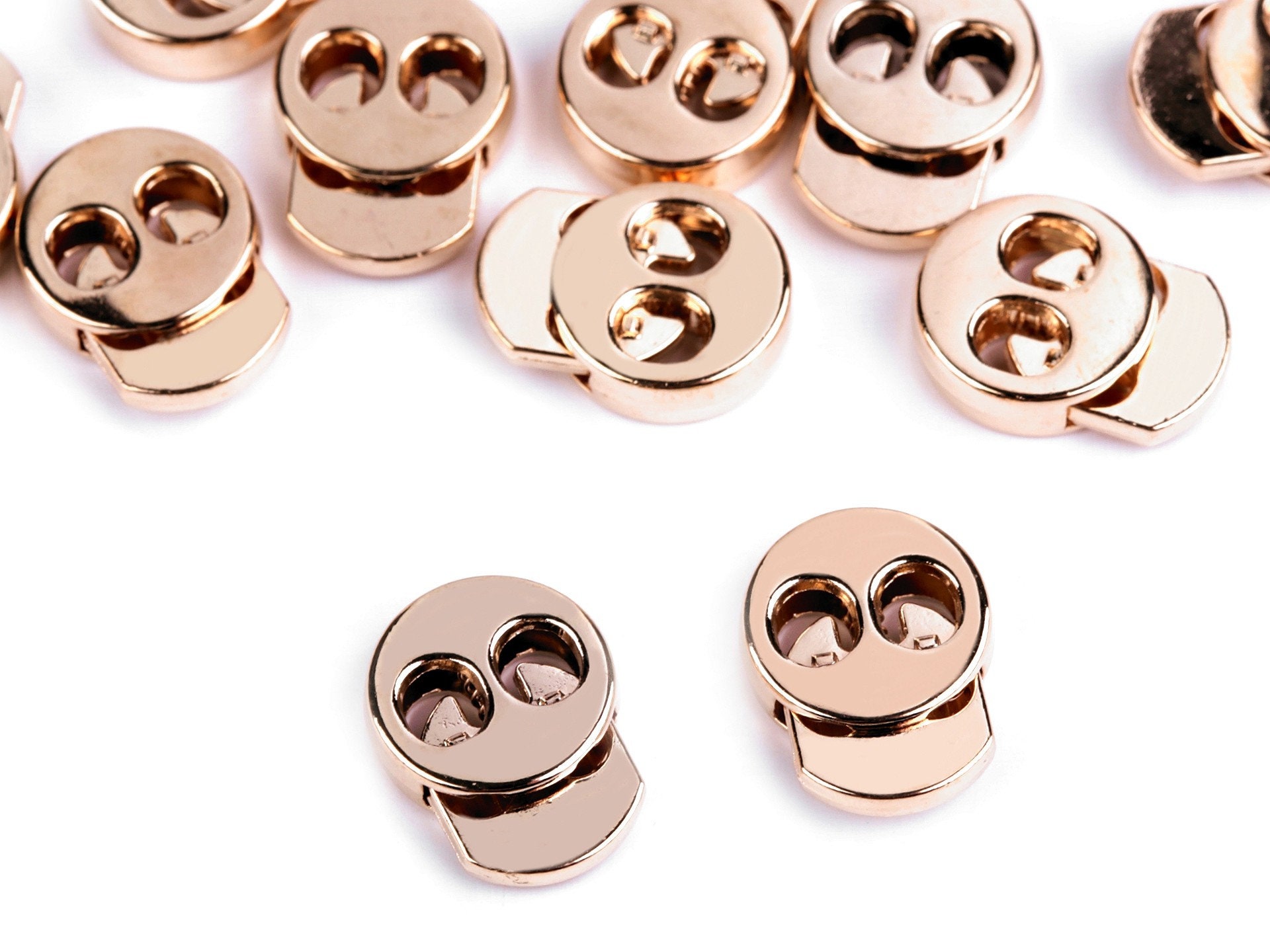 Kordelstopper – Metall – Matt-Schwarz – 2 Stück – DIY Stoffe