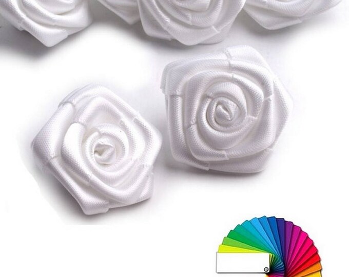 Double Face Satin Ribbon Roses 2 Inches. Choose Your Color. Pink Roses ...