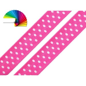 3M Pois elastico 20mm / molti colori / stampato elastico tratto elastico, bambino elastico, puntini fascia elastica plumetis