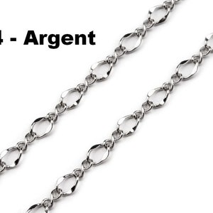 Cadena para joyería que se vende por metros / metal plateado, bronce, cobre / malla metálica de plata fina, cadena de collar imagen 4