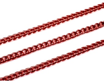 5mm metal chain / color mesh chain, colored chain, chain for necklace or bracelet, bag strap chain