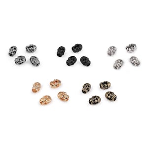 skull Cord End Caps / Metal Decorative Cord Terminators