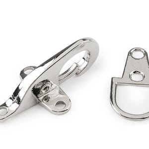 Fireman Clasp Buckle, Metal Toggle Closure for Bags, Coats, Jackets – Industrial Biker Style, Sewing & Leathercraft Hardware image 2