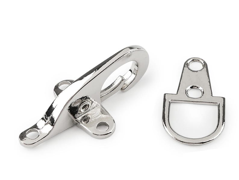 Fireman Clasp Buckle, Metal Toggle Closure for Bags, Coats, Jackets – Industrial Biker Style, Sewing & Leathercraft Hardware image 2