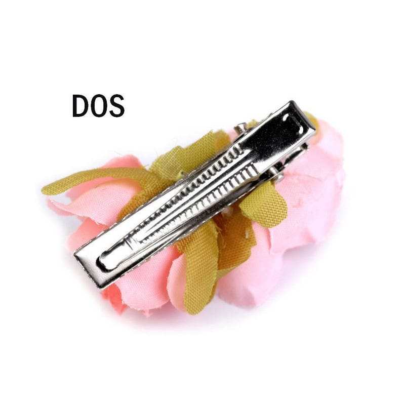 Fuchsia Pink Fabric Roses on Crab Clamp / Girls Hair Claw Etsy