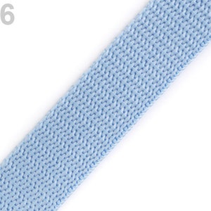 Polypropylene webbing tape 20m, Nylon webbing strap, dog collar or leash webbing, handle webbing, bag webbing 546 sky blue