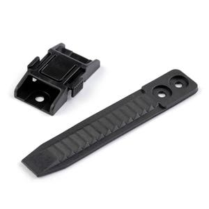 Quick Release Strap Buckle with Extension / Black plastic / Buckle closure and adjustment for bag, shoulder strap, belt, fasteners