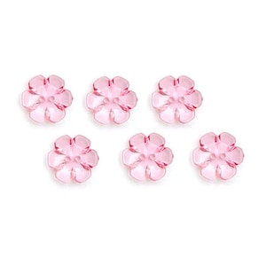10 transparent flower buttons 13mm / many colors / plastic clear buttons, flower shape buttons, crystal buttons, kids buttons, clear flowers image 4