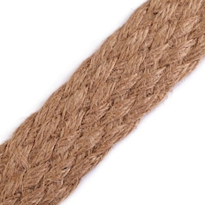 Braided Burlap Tape Ribbon 35mm / Natural Burlap Ribbon, Jute Ribbon, Burlap Trim, Jute Braid Ribbon Trim