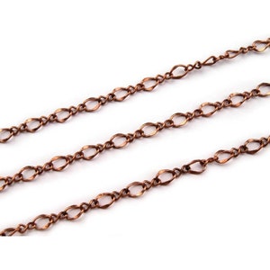 Cadena para joyería que se vende por metros / metal plateado, bronce, cobre / malla metálica de plata fina, cadena de collar imagen 8