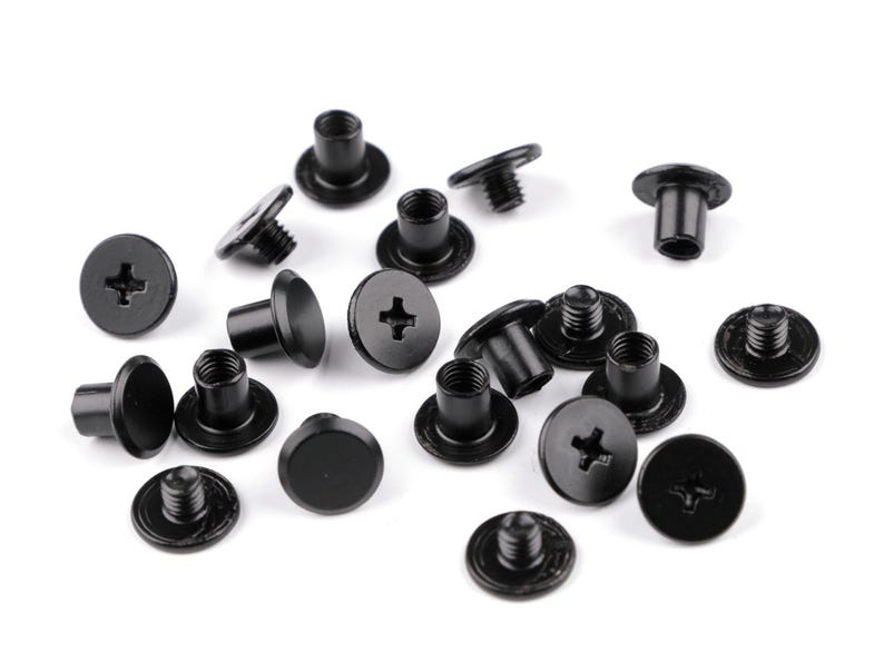 10 Saddle rivets Ø10 mm silver nickel or pink gold, metal rivet for bags image 4