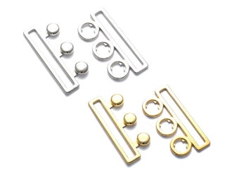 Gürtelschnalle aus Metall / 38 - 50 - 65 mm / Schwarz, Gold, Silber / Schnappschnalle, Gürtelschnalle, Schnappverschluss, Verschlussclip