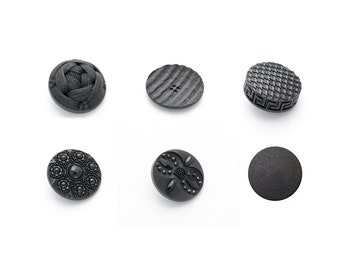 5 zwarte nylon knopen voor jassen of jassen / Veel modellen en maten / Grote zwarte knop, zwarte plastic knop, jasknoppen