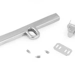 Fermoir de sac pivotant métal argent / Fermoir de sac, fermeture besace ou cartable, fermoir à clipser, fermeture clip