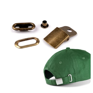 4 sets boucles d'ajustement de casquettes en métal, boucles de serrage pour réglage taille casquette image 1