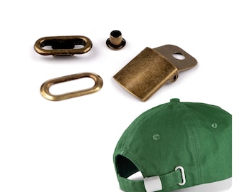 Boucles de réglage casquette en métal bronze – 4 sets