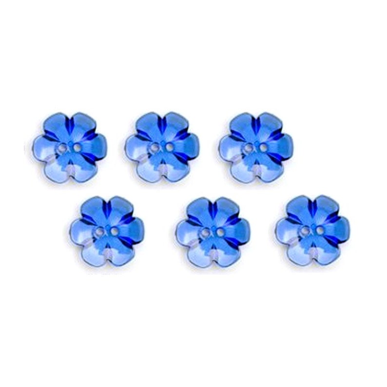 10 transparente Kristallblumenknöpfe 13mm / viele Farben / transparente Kunststoffblumenknöpfe, Fantasieknöpfe, Mädchenknöpfe Bild 6