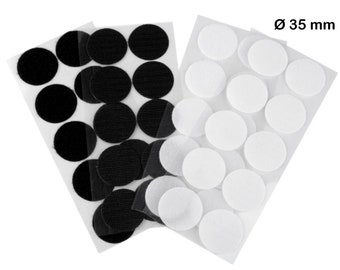 Klittenband Zelfklevende Dots, vele vormen en kleuren / Kras-, klittenband-pads, scratch-pads
