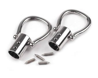 2 Metal Handbag Handle Connectors Ø12 mm / shoulder strap rope bag handles, finish loops, bag handles, cord finish