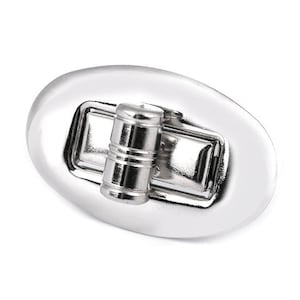 Fermoir de sac pivotant / Métal argent / Fermoir de sac, fermeture besace ou cartable, fermoir pivotant tourniquet, fermoir à tourner