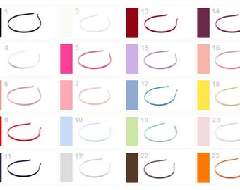 3 Headband serre tete satin ou metal / Nombreux coloris /  Accessoire de coiffure, serre-tête métal, bandeau satin pour cheveux