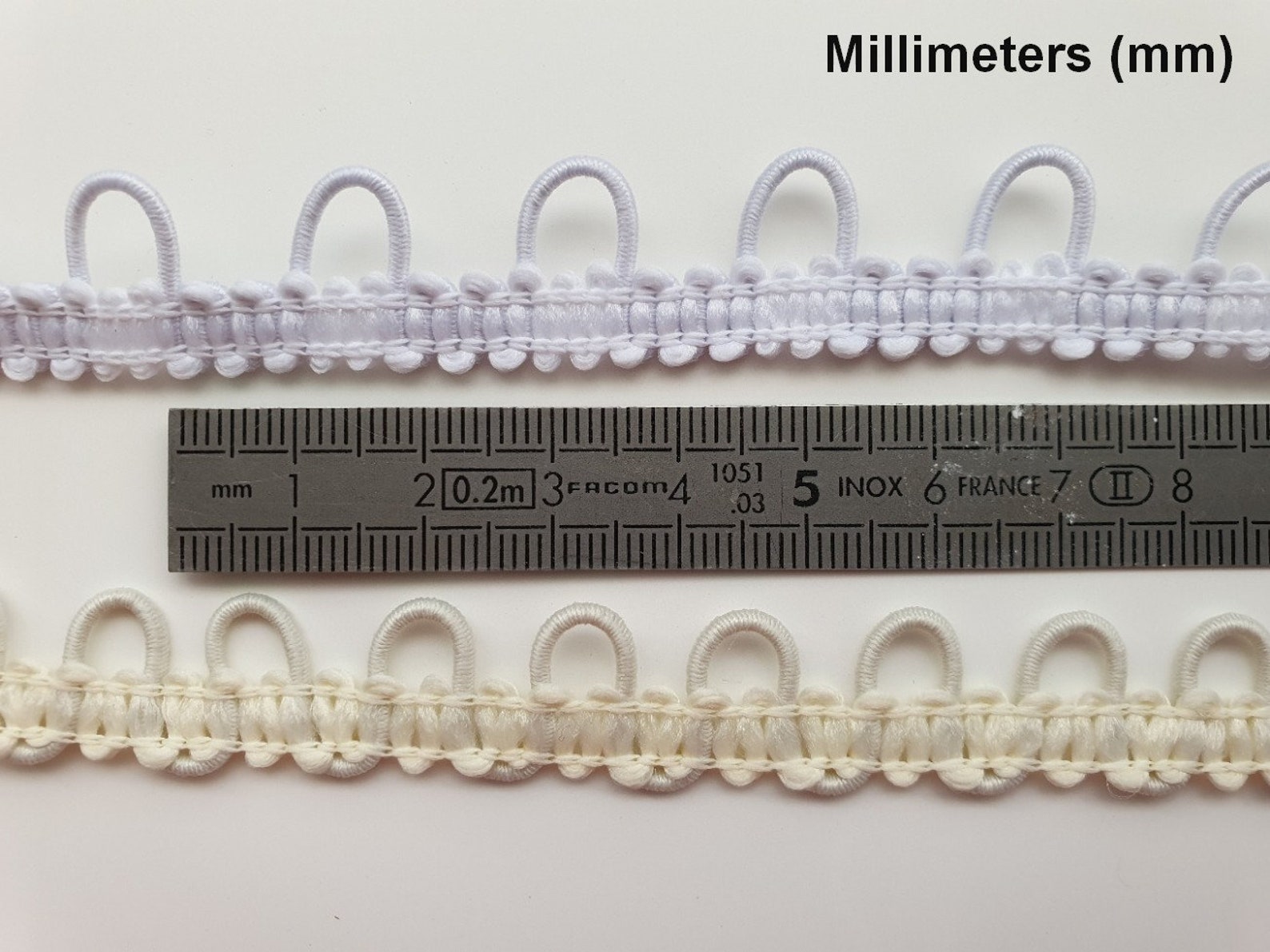 Galon Tressé Blanc 12 Mm – Rouleau De 5 Mètres, Neuf, Pour Couture Et Déco