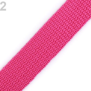 Polypropylene webbing tape 20m, Nylon webbing strap, dog collar or leash webbing, handle webbing, bag webbing 312 Pink