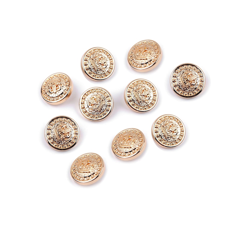 10 boutons écusson en métal or rose 15 ou 20mm zdjęcie 2