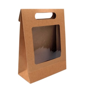 bolsa de regalo con ventana de cristal 16x21cm / Bolsas de regalo, embalaje de regalo, bolsas de regalo, bolsa de cartón, paquete de regalo