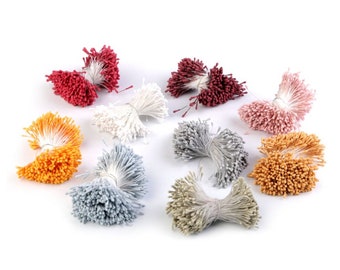 Bunch of Artificial Flower 6cm / Many colours / handmade flowers, flowers stamens, corsage flower, Pistils Stamens, fabric flowers